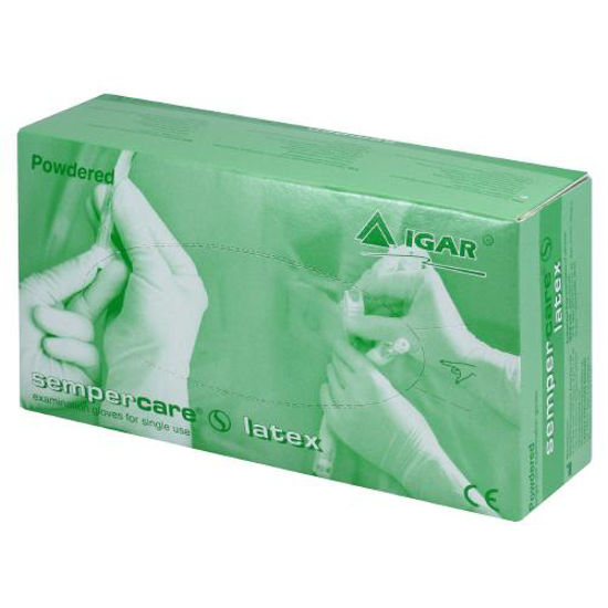 Перчатки медицинские латексные смотровые стерильные Igar (Игар) размер S